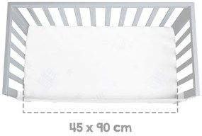 Szare łóżeczko 90x45 cm – Roba