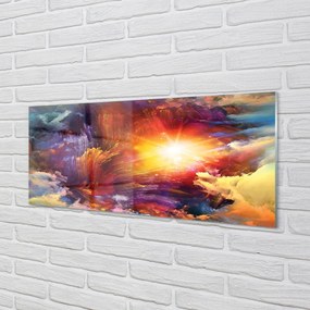 Panel szklany do Kuchni Artystyczny Nieład Form