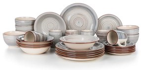 Banquet 30-częściowy zestaw jadalny Spiral  Grey