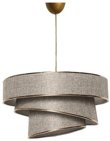 Lampa wisząca w beżowo-złotym kolorze z tekstylnym kloszem ø 40 cm Couper – Opviq lights