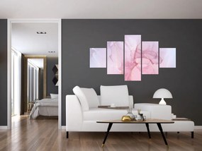 Obraz - Różowe plamy (125x70 cm)