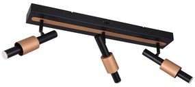 Czarna/w kolorze brązu lampa punktowa LED 20,5x63 cm Ikaris – Trio Select