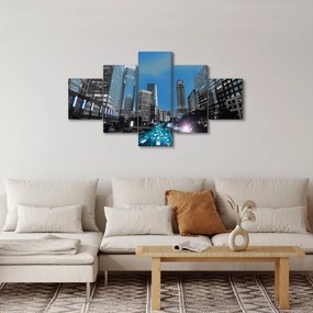 Obraz miasta nocą (125x70 cm)