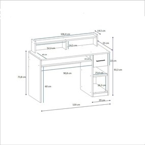 Biurko Eslem Anthracite
