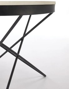 Stolik kawowy LEILA 2 60x60 biały marmur/czarny HALMAR