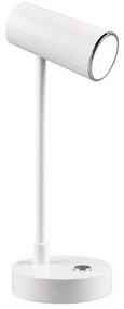 Biała lampa stołowa LED ze ściemniaczem (wys. 28 cm) Lenny – Trio