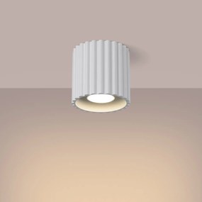 Plafon AURA 1 biały GU10 ryflowany SOLLUX  LIGHTING