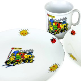 Thun 3-częściowy zestaw obiadowy dla dzieci Pociąg