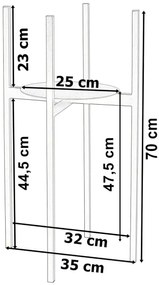 Loftowy metalowy kwietnik W5-G47