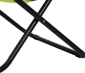 Outsunny Składany Fotel, Fotel Kempingowy, Fotel Ogrodowy, Fotel Obity, Metal + Materiał Oxford, 80 x 80 x 75 cm, Kolor Żółty