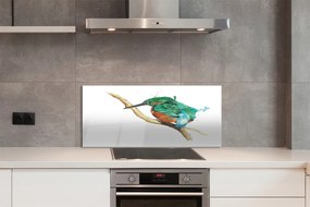 Panel Szklany Artystyczna Ilustracja Papugi