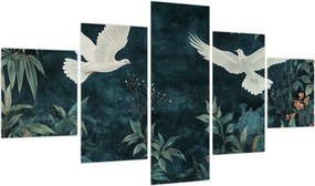 Obraz - Dwa gołębie (125x70 cm)