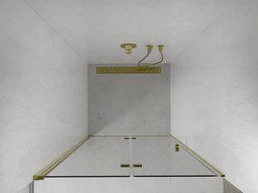 Mexen Lima drzwi prysznicowe składane 80 cm, transparent, złote - 856-080-000-50-00