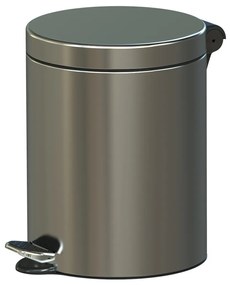 Wewnętrzny kosz na śmieci z pedałem, 5 l, nierdzewny matowy