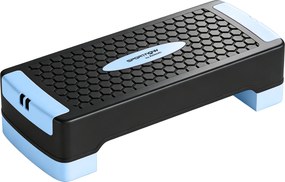 SPORTNOW Deska do stepów regulowana Fitness Aerobic Stepper z 2 poziomami (11/16 cm) 2 taśmami oporowymi, mata antypoślizgowa Niebieski | Aosom PL