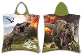 Bawełniane ponczo dziecięce w rozmiarze 3-8 lat Jurassic World "Volcano" – Jerry Fabrics