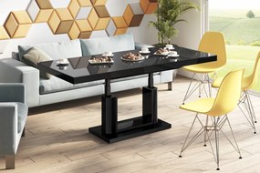 Ławostół w wysokim połysku Quadro Lux Hubertus czarny