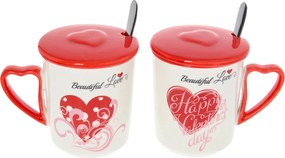 Zestaw kubków Beautiful Love I z przykrywką 350ml