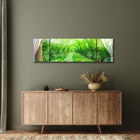 Obraz - Widok na tropikalny ogród (170x50 cm)