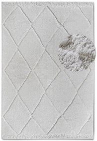 Dywan nowoczesny 3D Elle Collection Gallery Romby kremowy 80 cm x 120 cm