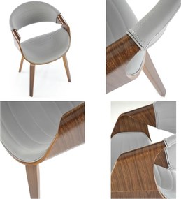 Orzechowe krzesło z giętej sklejki K544 Halmar