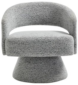 Obrotowy fotel z szarej aksamitnej tkaniny j FEDOTE