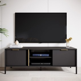 Szafka RTV stojąca LORENZO 153,1 cm do Salonu pod Telewizor - Antracyt