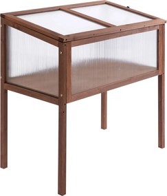 Outsunny podwyższona grządka z drewna skrzynia inspektowa