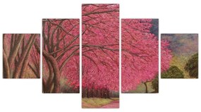 Obraz kwitnących drzew (125x70 cm)