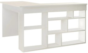 Biurko narożne ze schowkami - Kolor: Biały - LILEUL