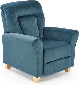 Rozkładany fotel wypoczynkowy na drewnianych nóżkach Bard