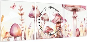 Obraz - Różowa wróżka (z zegarem) (90x30 cm)