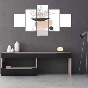 Obraz - Line art flowers N⁰1 (125x70 cm)