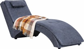 Szary szezlong masujący z poduszką z zamszowej ekoskóry N8-N44