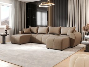 Narożnik BEDANTE MOLISA U itaka 48 czarny z funkcją spania Narożnik w kształcie litery U z miejscem do przechowywania Skrzynia na pościel