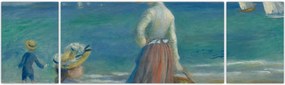 Obraz - Auguste Renoir, Figures on the Beach, reprodukcje (170x50 cm)