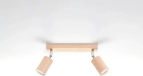 Listwa oświetleniowa 2 punktowa BERG 2 naturalne drewno