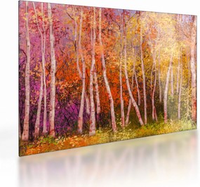 Obraz na szkle kolorowego lasu (70x50 cm)