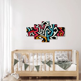Obraz abstrakcji graficznej (125x70 cm)