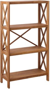Regał z litego drewna dębowego w naturalnym kolorze 70x124 cm X-Shelf – Unique Furniture