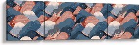 Obraz - Fale i wzgórza (170x50 cm)
