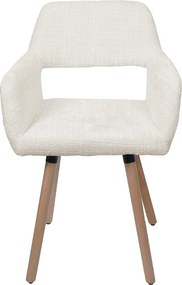 Krzesło do jadalni MCW-A50 II (zestaw 6 sztuk),  kremowe