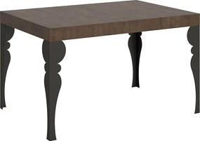 Stół rozkładany 130/234x90 cm Paxon orzech nogi antracytowe