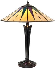 Endon 64045 - Lampa stołowa Tiffany DARK STAR 2xE27/60W/230V, średnica 49 cm