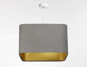 Lampa wisząca KWADRO SUE 40w20 szara/złota BPS KONCEPT