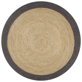 Okragły dywanik z ciemnoszarą krawędzią 120 cm C1-F06