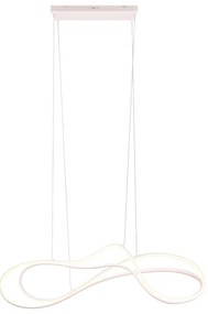 Biała lampa wisząca LED z metalowym kloszem Nala – Trio Select