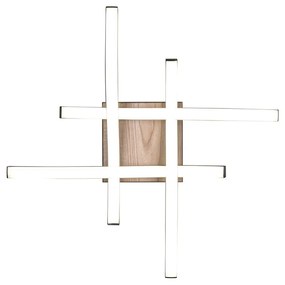 Czarno-brązowa lampa sufitowa LED 46x46 cm Route – Trio