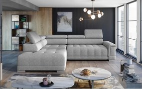 Narożnik CAMPO L z elektryczną regulacją siedziska Lewostronny w tkaninie MEMPHIS 16 WERSAL