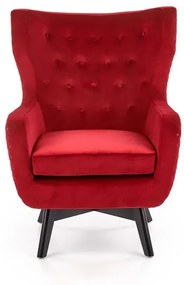 Fotel uszak MARVEL VELVET bordowy HALMAR